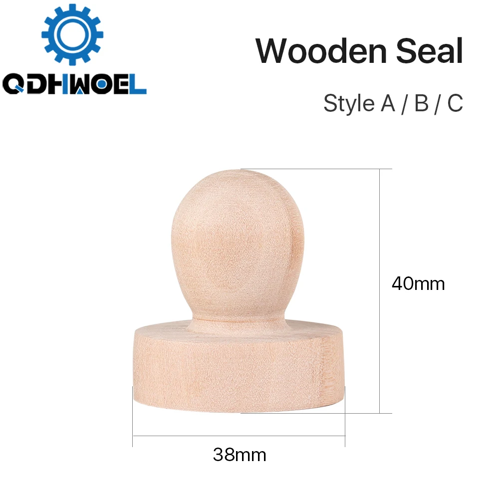 QDHWOEL DIY 목재 도장 레이저 조각 재료, CO2 조각 레이저 기계용 목재 스탬프, DIY 선물 액세서리