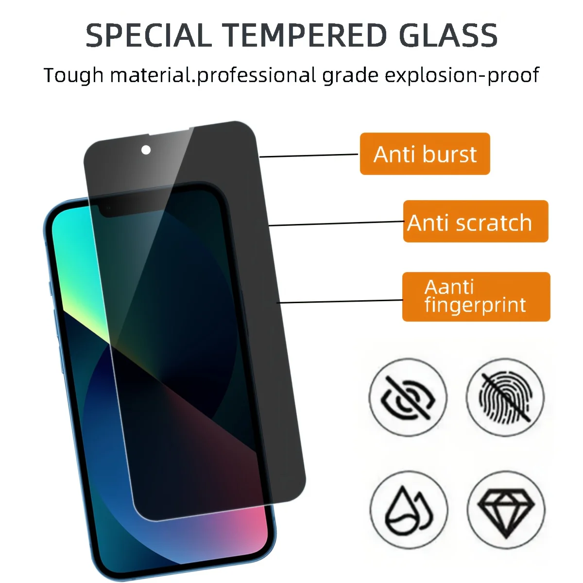 TECHGEAR Protection Ecran Anti Espion - Protecteur D'Écran Verre De