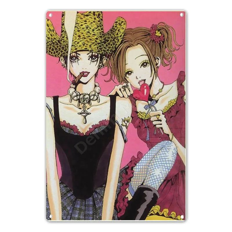 Anime Metal Sign NANA Retro Plaque, Cartoon Anime, Wall Art Poster