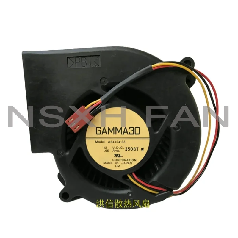 

GAMMA30 A34124-33 12V 0.65A 97x97x33mm 3-Wire Server Cooling Fan