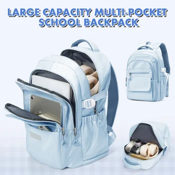 Aesthetic Backpack for Women School Backpack for Boys Girl, College Multiple Compartments Laptop Bookbag, Casual Travel Backpack 1