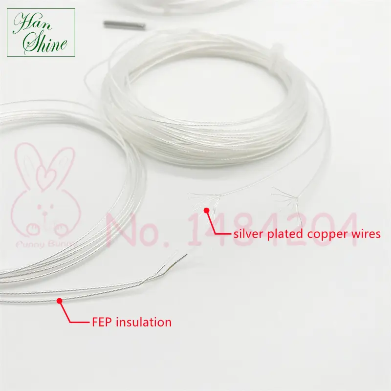 2 PCS PT1000 Probe 3mm*10mm Platinum Resistance RTD Sensor 2 Meter Two Wires FEP Cable Temperature Detector Max. 200 °C image 5