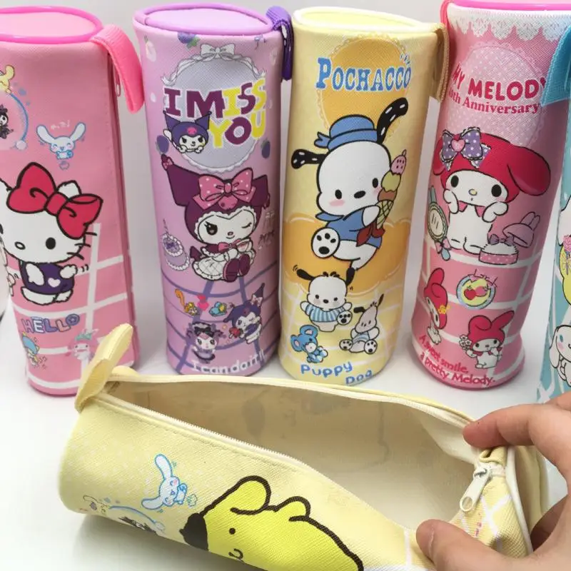 

Ins New Fashion Kawaii Sanrio Cinnamoroll Large Capacity Pen Holder and Pen Bag My Melody High Beauty Christmas Cute Girls Gift