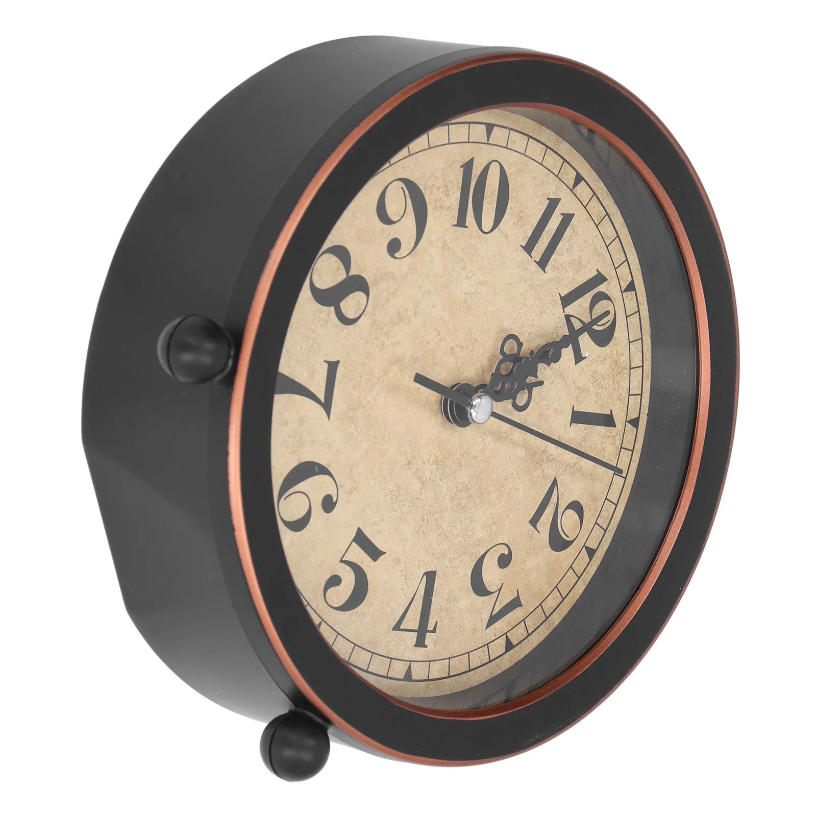 Desk Clock Retro Style Easy Identification Silent Ticking Nonradiative High Accuracy Battery Alarm Clock For Home Office