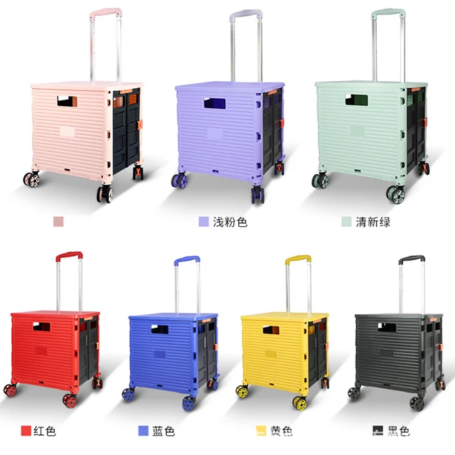 Új 8 Kerekek, Amelyeket A Bevásárláshoz, Kempinghez És Szállításhoz Használt Kosár Összecsukható, Behelyezhető Az Autó Csomagtartójába - Image 3