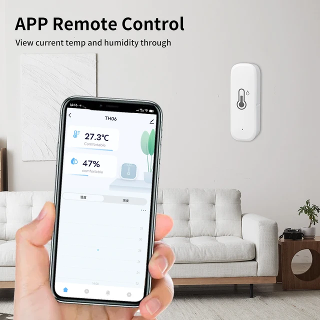 TNCE Tuya sensor temperature Humidity wifi/zigbee, Indoor Thermometer Hygrometer Monitor, work with smart life alexa google home 2
