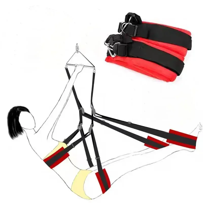 Upgraded Sex Swing Sex Furniture Fetish Bandage Adult game Soft Seat And Leg Pad Hanging Erotic Swing Toys for Couples Flirt