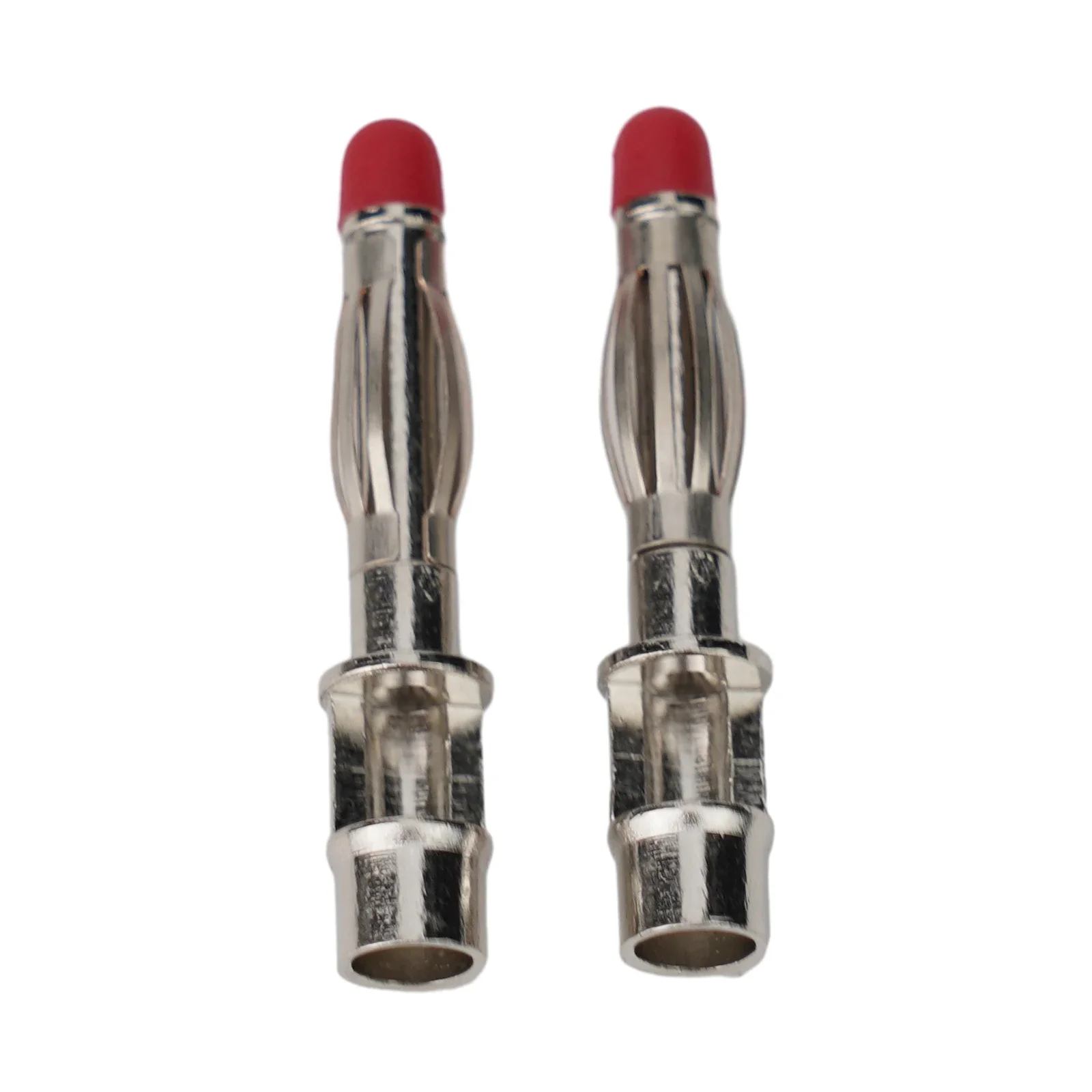 2Pcs 4mm Plug Connectors Male Right Angle Insulation Wire Solder Type DIY Banana Plug Connectors Red/black Multimeter Test