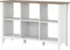 Salinas 6-Shelf 30-Inch H Cube Bookcase, Gray/Pure White 1