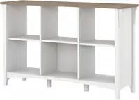 Salinas 6-Shelf 30-Inch H Cube Bookcase, Gray/Pure White 1
