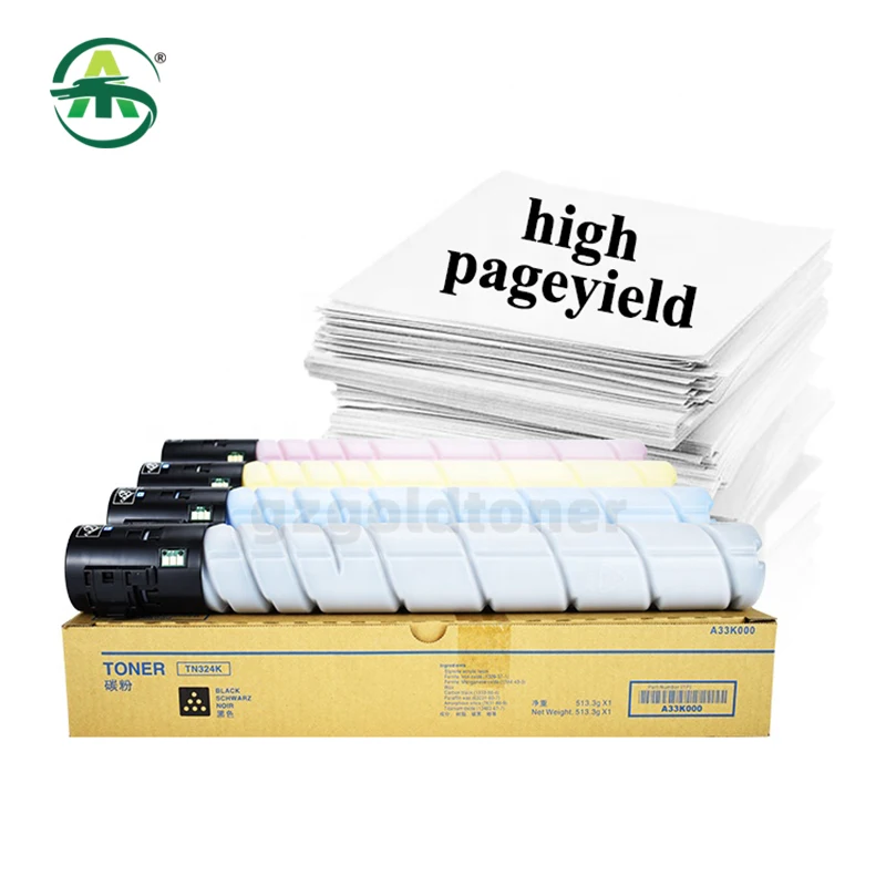 Toner Cartucho para Konica Minolta Bizhub C225 C258 C308 C368 Toner pó Copiadora Suprimentos Compatíveis Bk500g Cmy400g Tn324 tn - Imagem 2