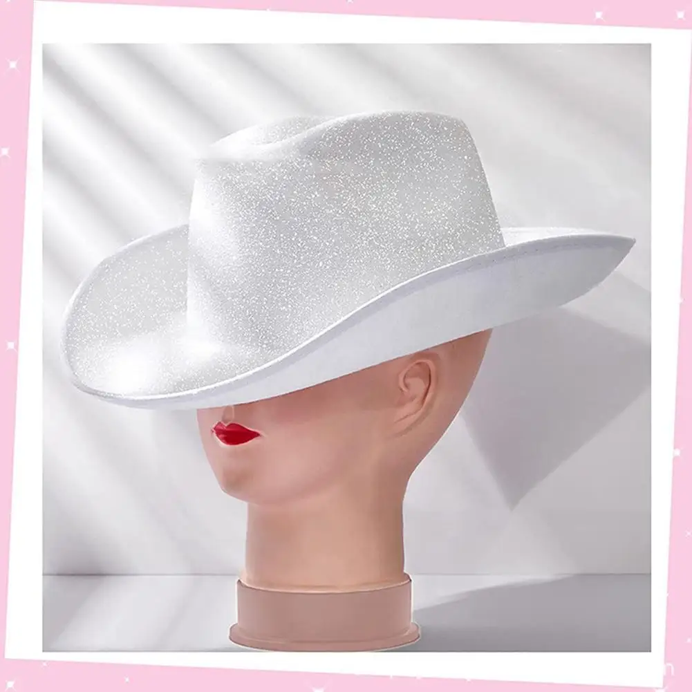 

Cowboy Cowgirl Hat Glitter Western Hat Wide Brim Costume Hat Bling Space Disco Cowgirl Hat For Women Men Beach Party Decoration