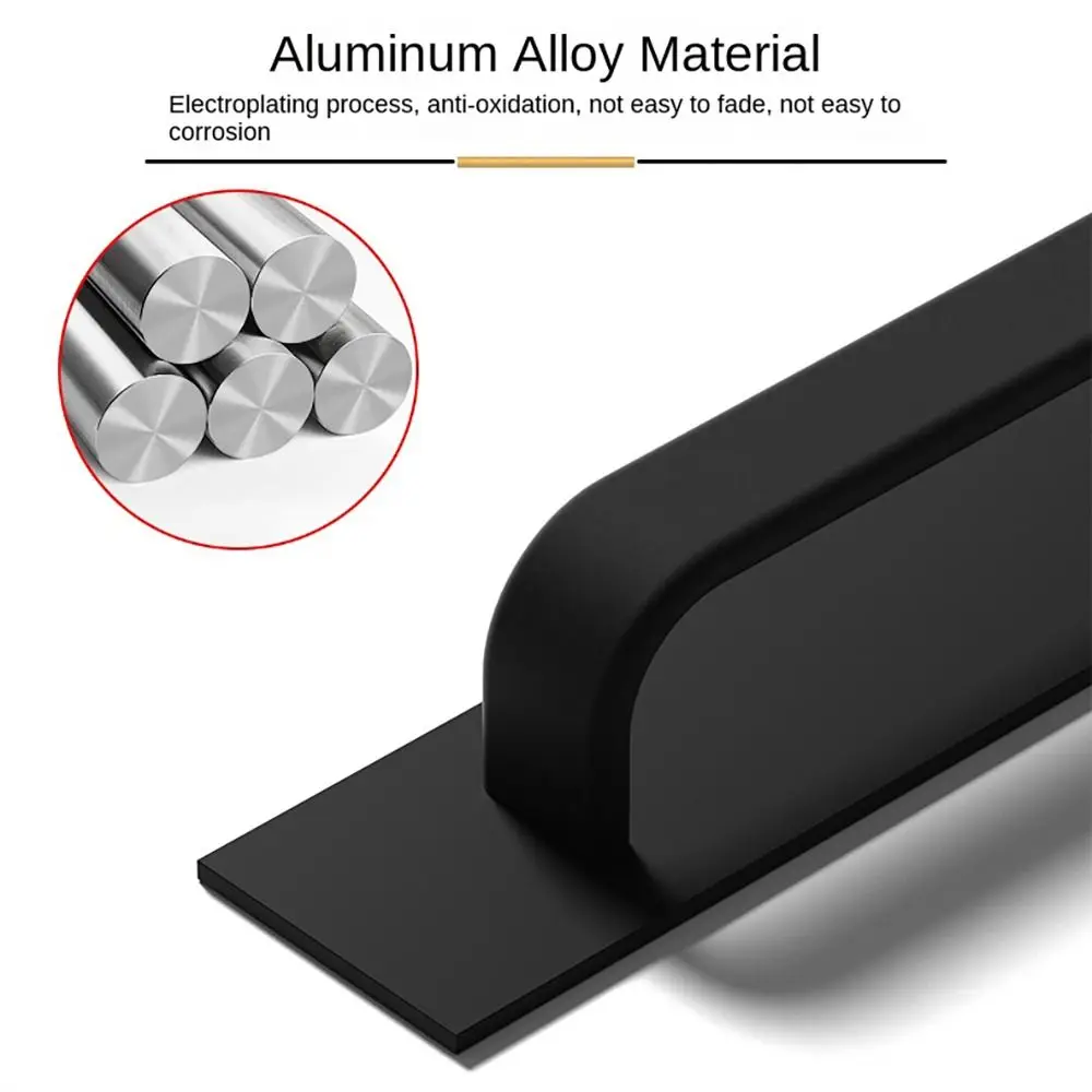 Punch-free Door Handle Aluminum Kitchen Cabinet Pulls Self-adhesive Toilet Window Sliding Door Knobs Furniture Hardware door handles,cabinet handles