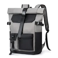 New Men's Backpack Oxford Cloth Student Schoolbag Solid Color Splash-proof 14-inch Computer Bag Men's Travel Bag Hot Sale 1