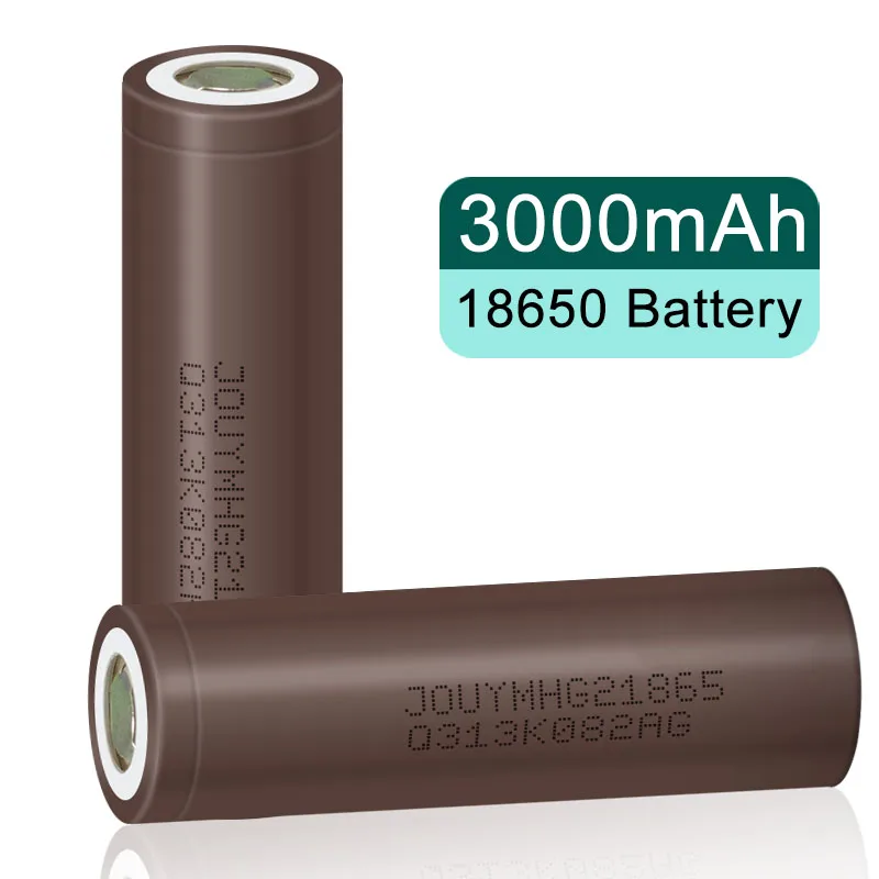Bateria 18650 original hg2 hgembal65 3000mah 18650hg2 3.7v alta potência  30a descarga alta corrente bateria recarregável li-íon