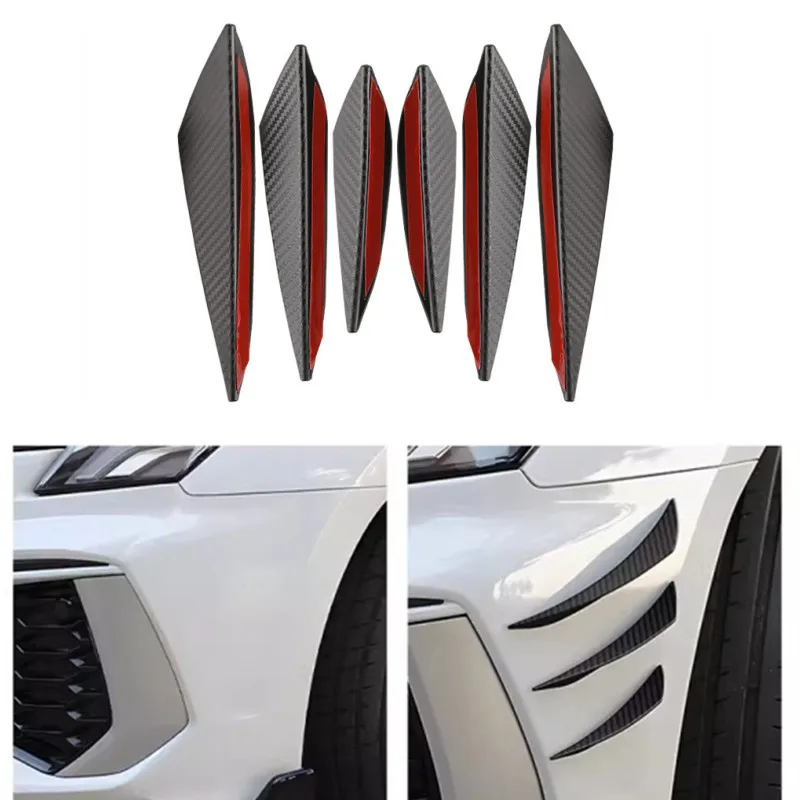 4 Pc Carbon Effect Splitter Fin Spoiler Bumper Canard Valence Diffuser 4 Pc Carbon Effect Splitter Fin Spoiler Bumper Canard Valence Diffuser