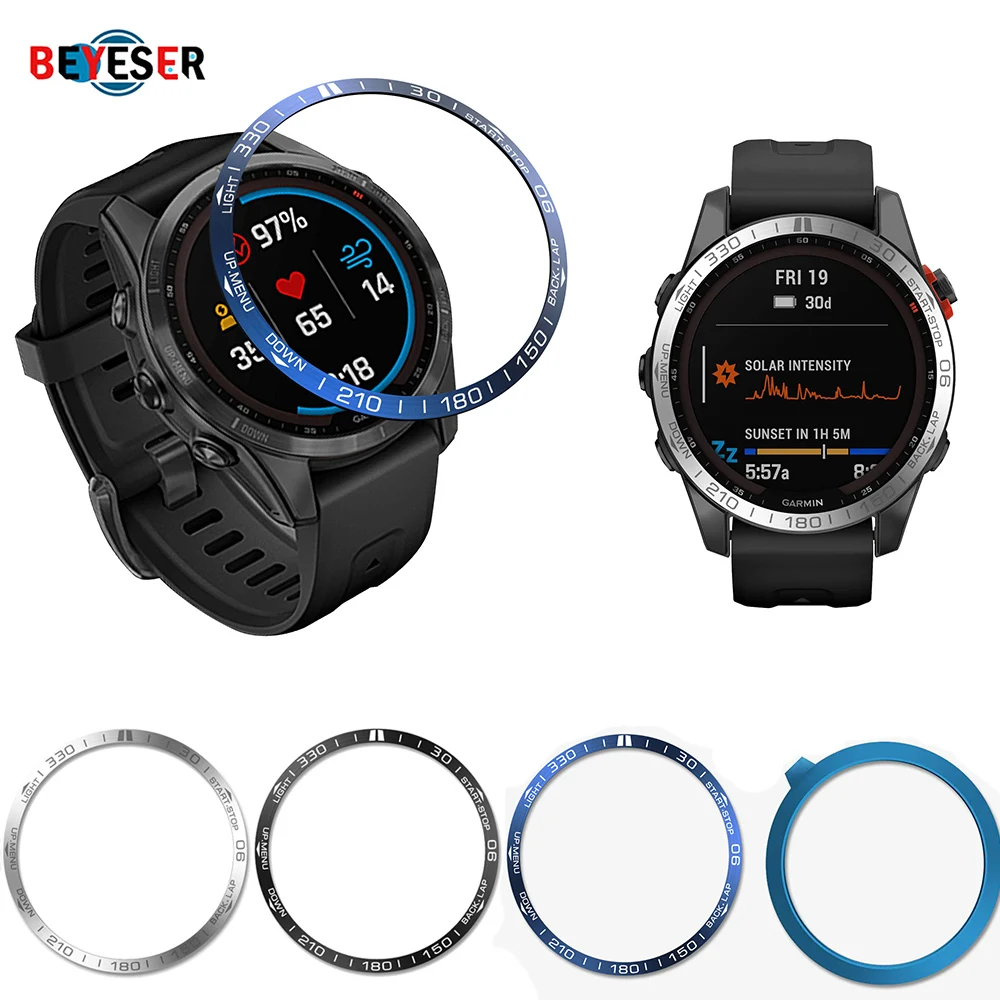 

With Adhesive Watch Face Watch Bezel For Garmin Fenix 7 Garmin Fenix 7S Smart Watch Fashion Watches Accessor Metal Bezel Insert