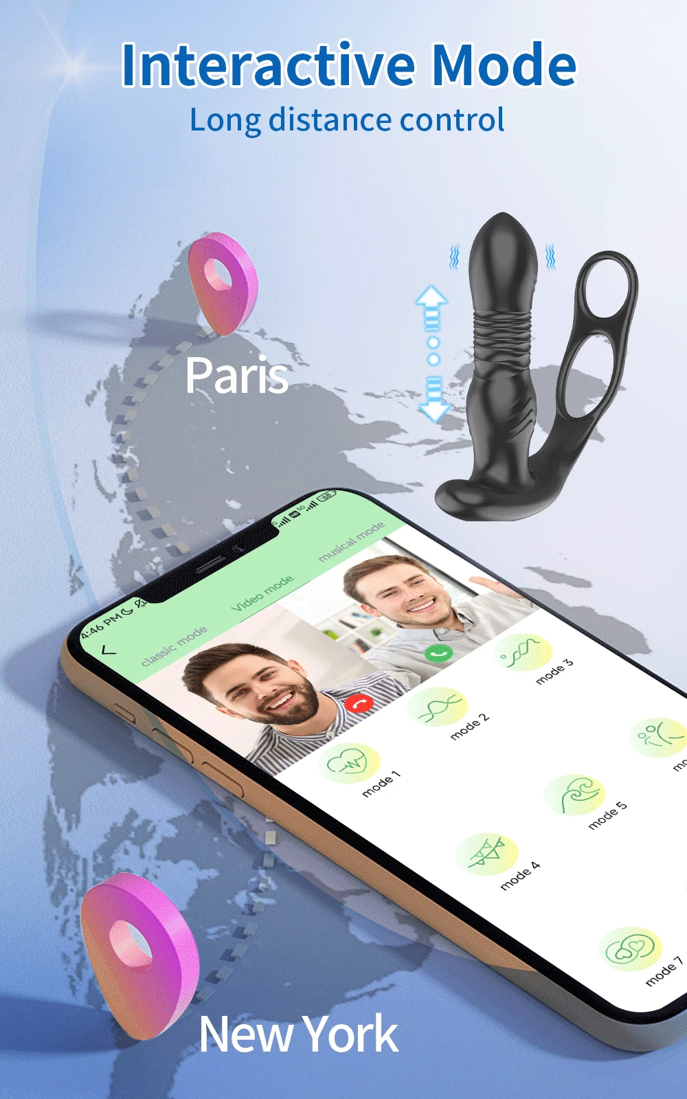 Telescopic Anal Butt Plug Prostate Massager Male Dildo Anal Plugs Vibrator Delay Ejaculation Penis Ring Sex Toys for Gay Men