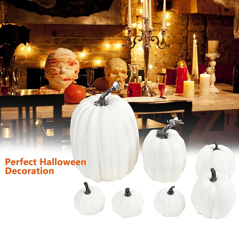 7pcs Simulation Pumpkin Model Fake Vegetable Halloween DIY Craft Decor