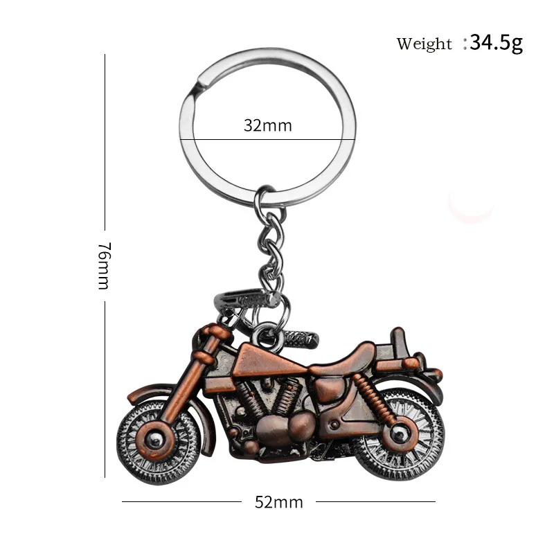 Retro Motorcycle Keychain For Men Outdoor Riding Accessories