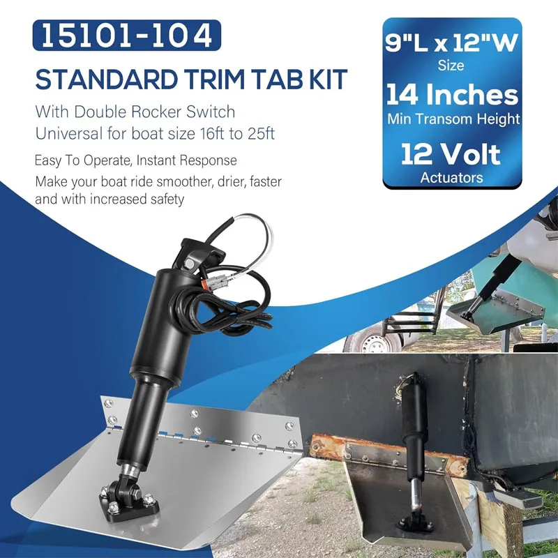 Kit De Volets Compensateurs Lenco Marine 18 X 14 Avec Interrupteur 12V – Neuf