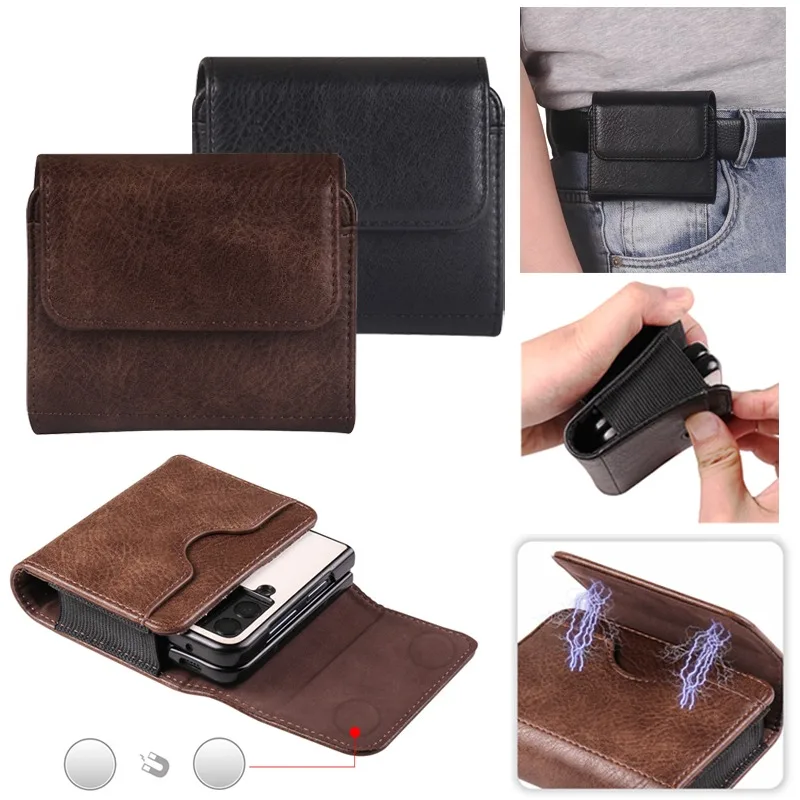 Universal Leather Waist Case with Belt Clip and Card Slot