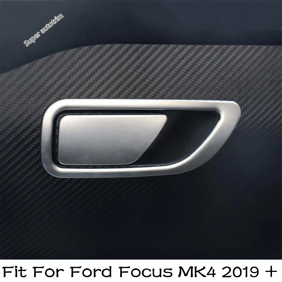 

The Copilot Glove Box Storage Handle Decoration Cover Trim For Ford Focus MK4 2019 - 2022 Stainless Steel Accessories Interior