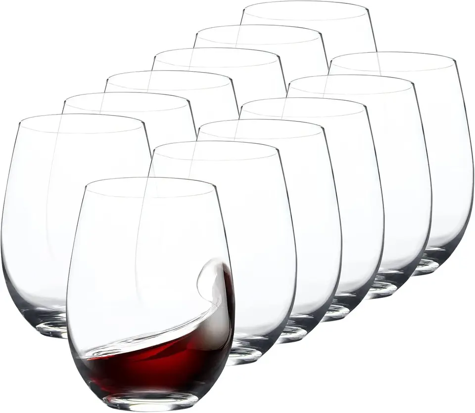 Set Da 32 Bicchieri Da Vino In Plastica Usa E Getta 350 Ml – Infrangibili Con Bordo Oro Rosa – Eleganti E Senza BPA Per Feste E Cocktail - 2