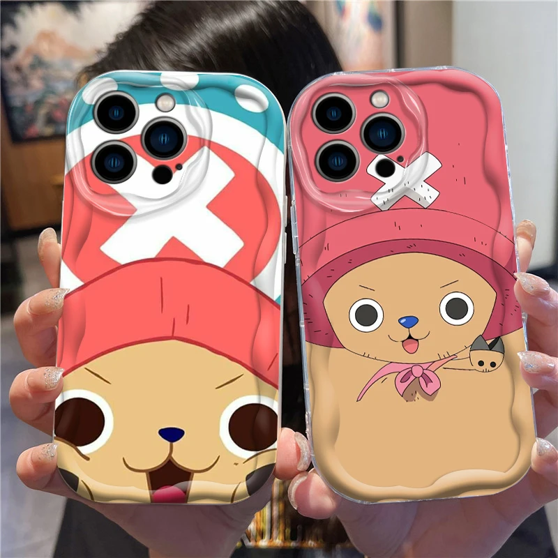 One Piece Anime Chopper Cute For Apple iPhone 15 14 13 12 11 XS XR X Pro Max Plus Wave Oil Back Phone Case