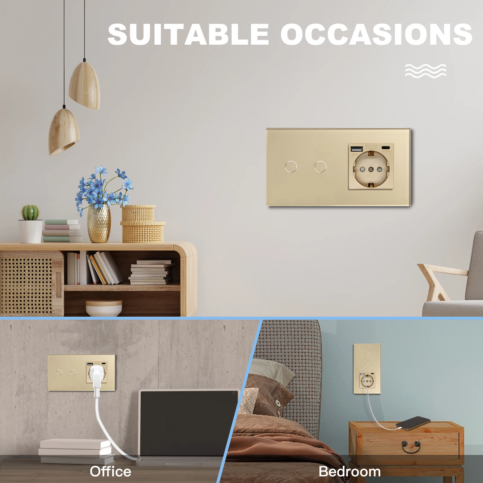 de energia painel vidro dourado 1way 03