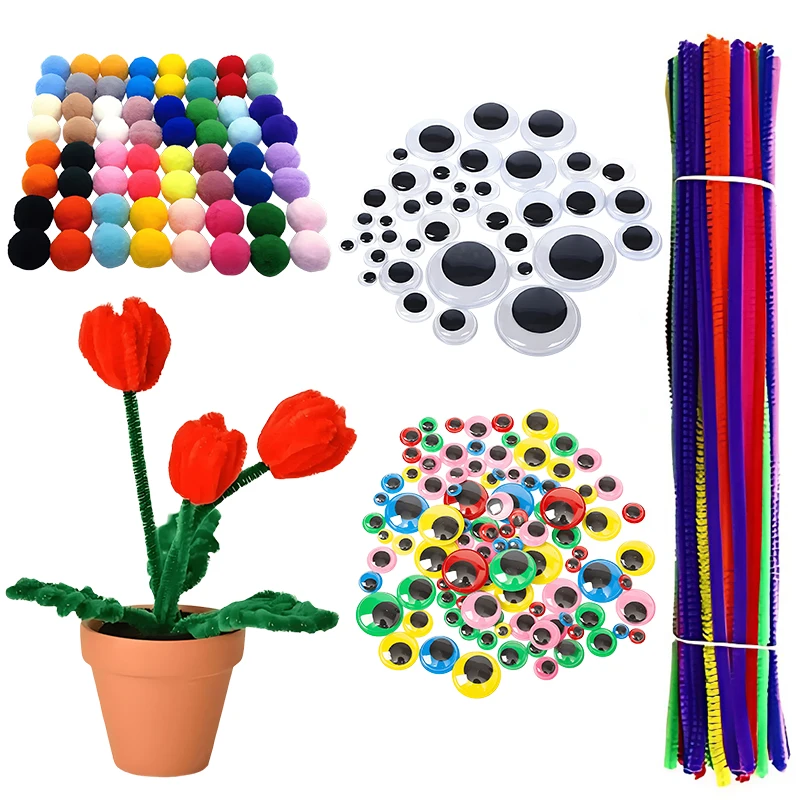 DIY Chenille Stem Fluffy Balls Craft Kit