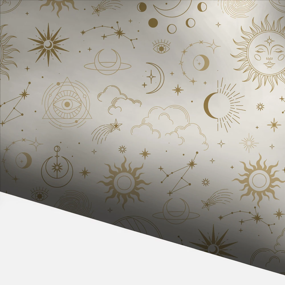 

Funlife Wallpaper Boho Sun Moon Stars Funiture Stickers Waterproof Self Adhesive Contact Paper for Vanity Dresser Home Decor