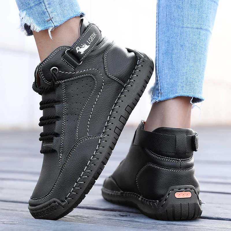 Vintage Women's Leather Loafers - Classic Fashion Design, Breathable Comfort for Spring/Autumn