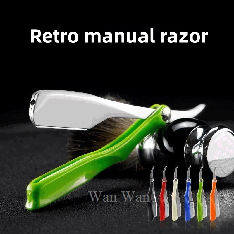 

Folding Razor Manual Shaver Zinc Alloy Beard Trimmer ABS Handle Men's Shaving Sharp Blade Barber Shop Cutting Hair Tools Y0413