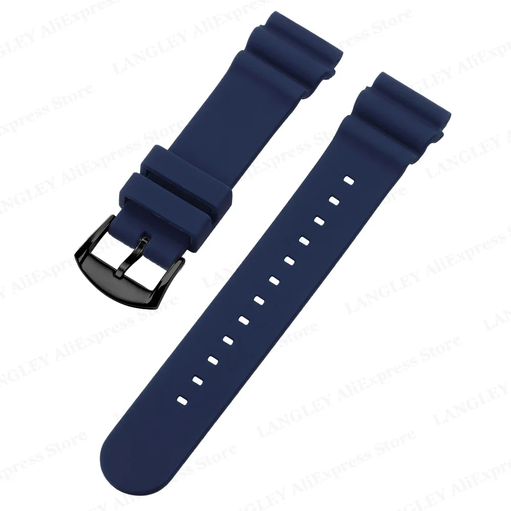 Premium Silicone Watch Band with Ring Clasp and Pin Buckle - Available in 20mm and 22mm