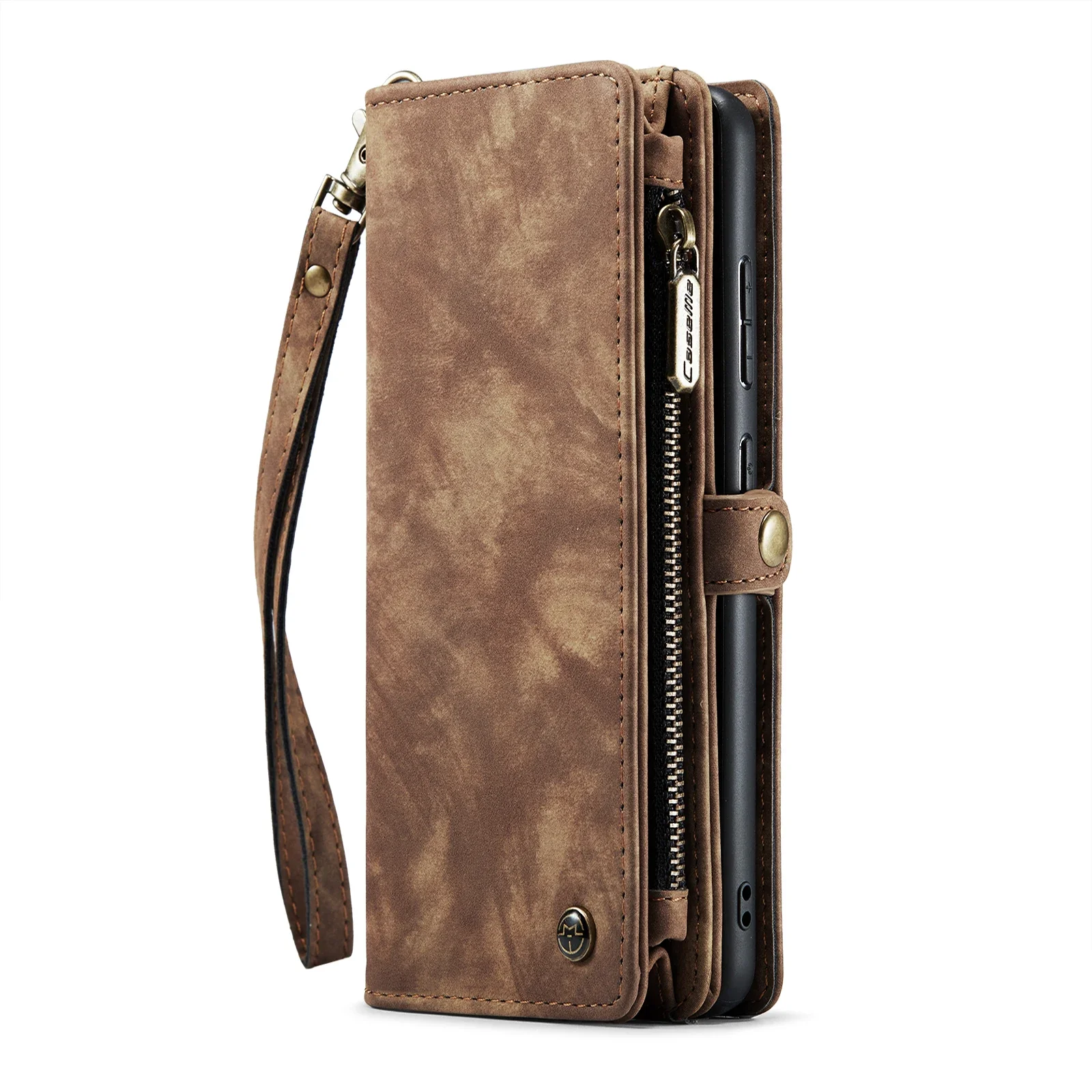 Retro Leather Magnetic Detachable Wallet Case