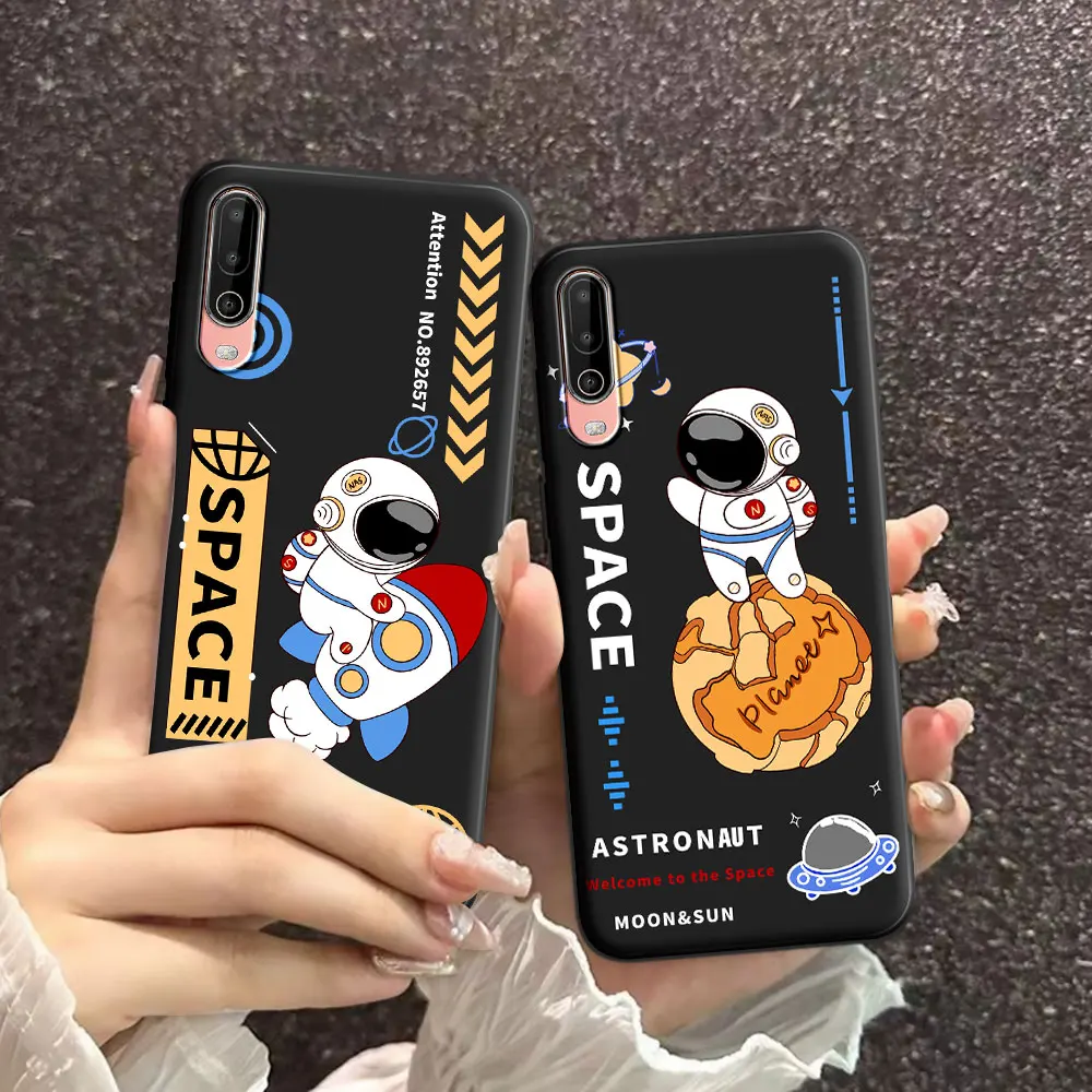 Per Wiko View 4 View 5 5 + Custodia Cartoon Soft Silicone Tpu Astronaut Pattern Custodia Per Telefono Per Wiko View 5 Plus Bella Cover Posteriore