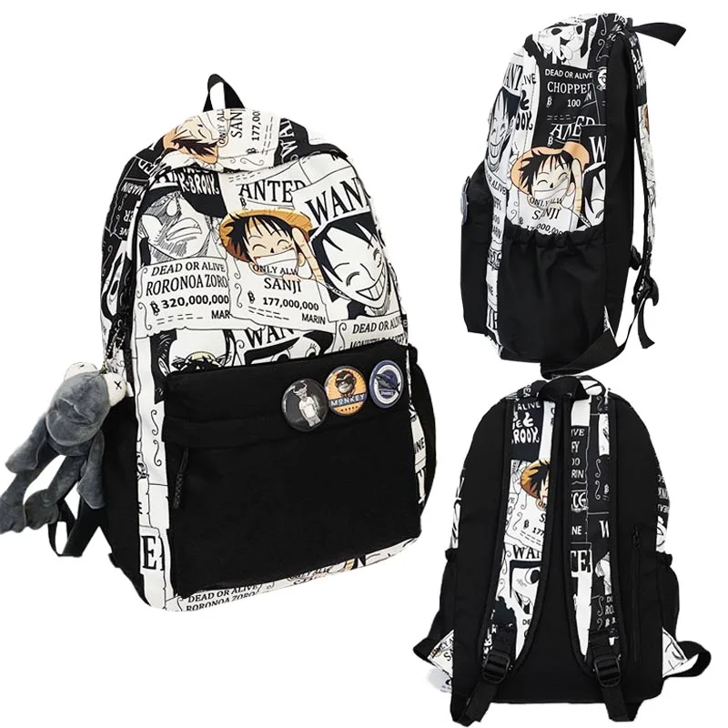 Anime OP Chopper Backpack Shoulders Bag Tony Tony Chopper PU Leather School  Bag Girls Boys Holiday