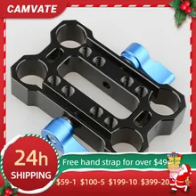 

CAMVATE 15mm Rod Offset Raiser Clamp Height Riser With 1/4"-20 Threaded Holes For DSLR Camera Shoulder Rig 15mm Railblock System