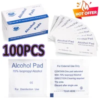 100Pcs/box 75% Alcohol Wipes Individually Wrapped for Disposable Cleaning Pads Car Detail Glass Wash Towel Screen Glasses Clean 1