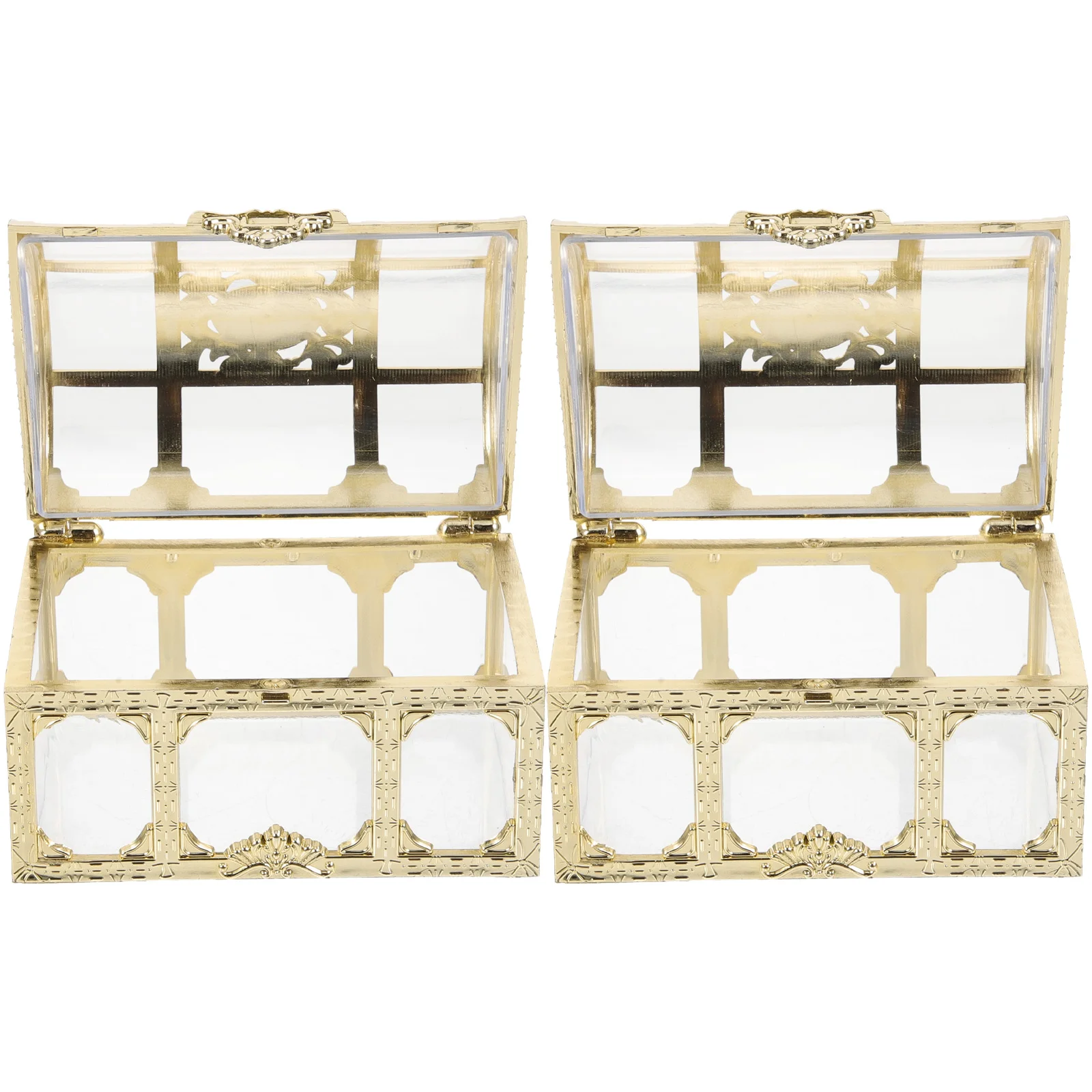 Scatole Regalo Per Scatole Di Caramelle Per Scrigno Del Tesoro Da 2 Pezzi Per L'Organizzatore Di Gingilli Vintage In Plastica Graziosa