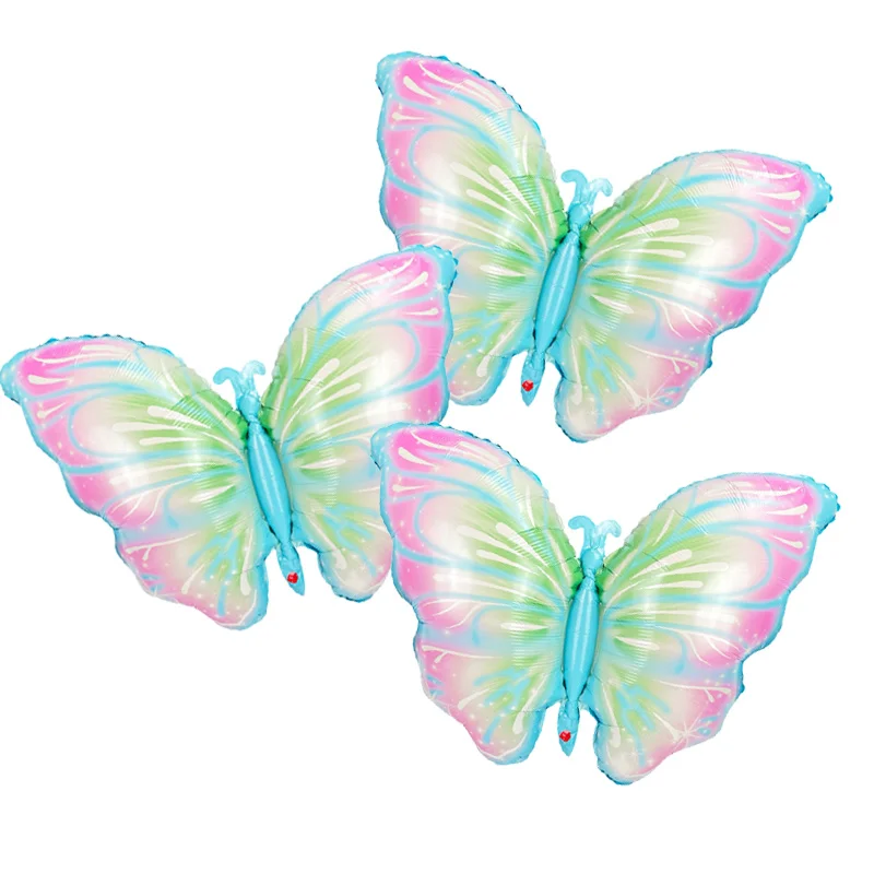 Elegant Pink Daisy and Butterfly Foil Balloons