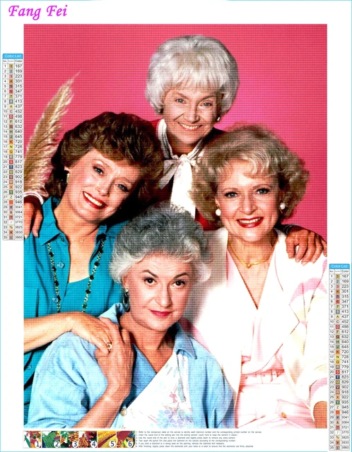 The Golden Girls Actors - 5D Diamond Painting - DiamondByNumbers - Diamond  Painting art