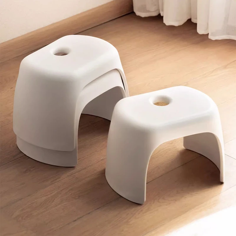 

Low Bathroom Kitchen Stool Plastic Nordic Entryway Minimalist White Foot Stool Shoes Changing Ultralight Tabouret Home Furniture