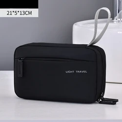 Versatile Men's Travel Toiletry Bag - Oxford Water - resistant Organizer & Shaving Kit (Black S)