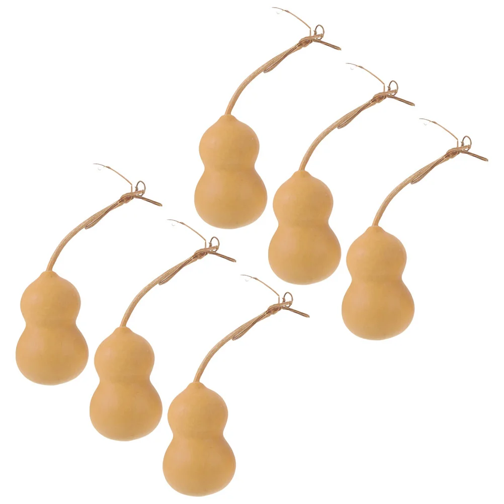 

6 Pcs Ornaments Waist-pressing Gourd Child Indoor Christmas Decorations Photo Props Natural Adorn