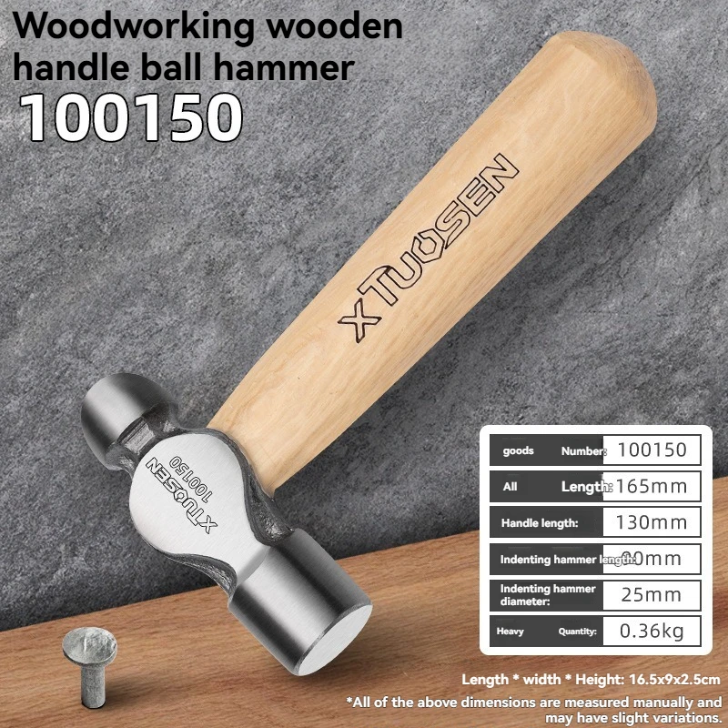 Compact High Carbon Steel Hammer with Solid Wood Short Handle - Octagonal or Round Head Design