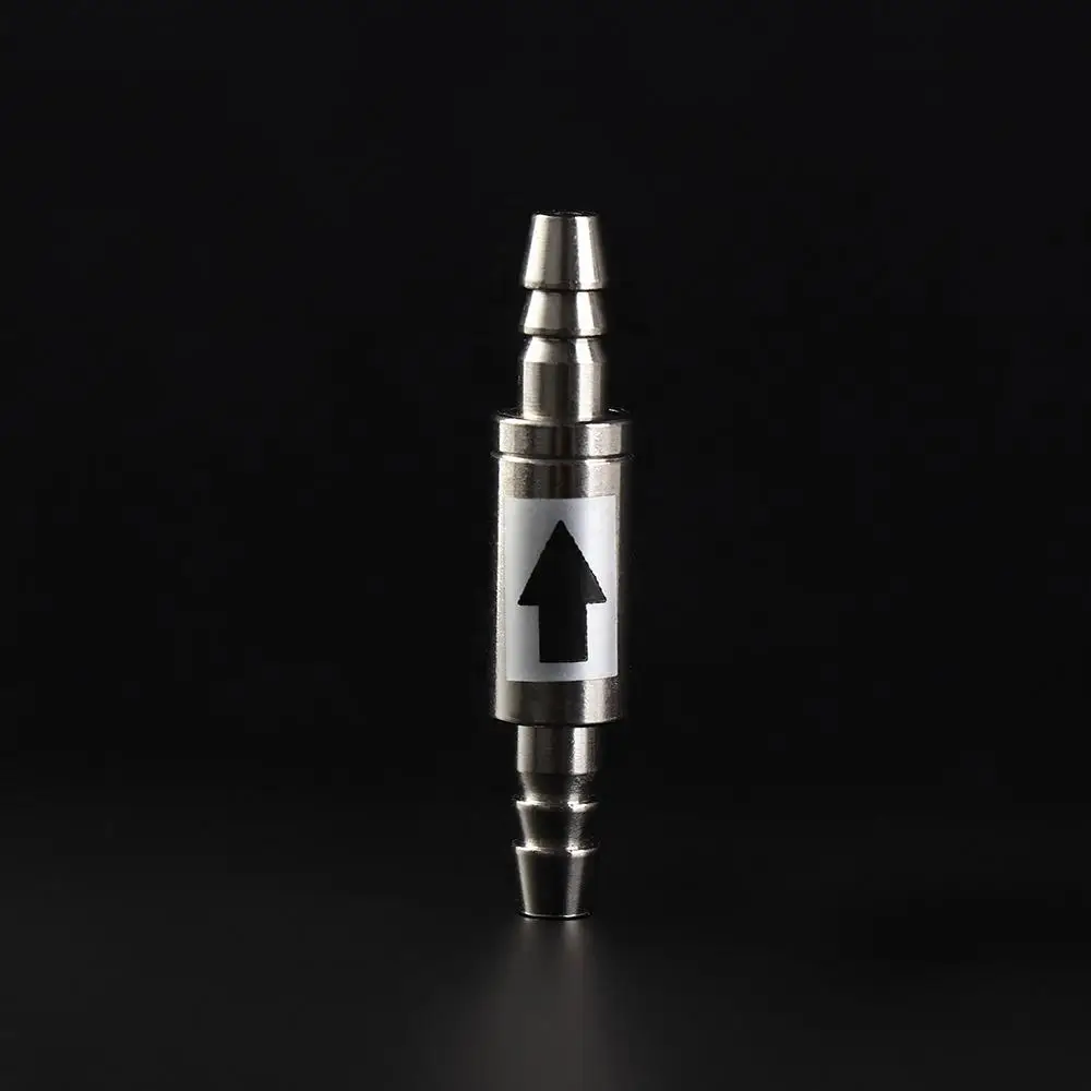 Durable Non-rust CO2 Check Valve Silver 4mm CO2 One Way Check Valve Stainless Steel Non-Return Fish Tank