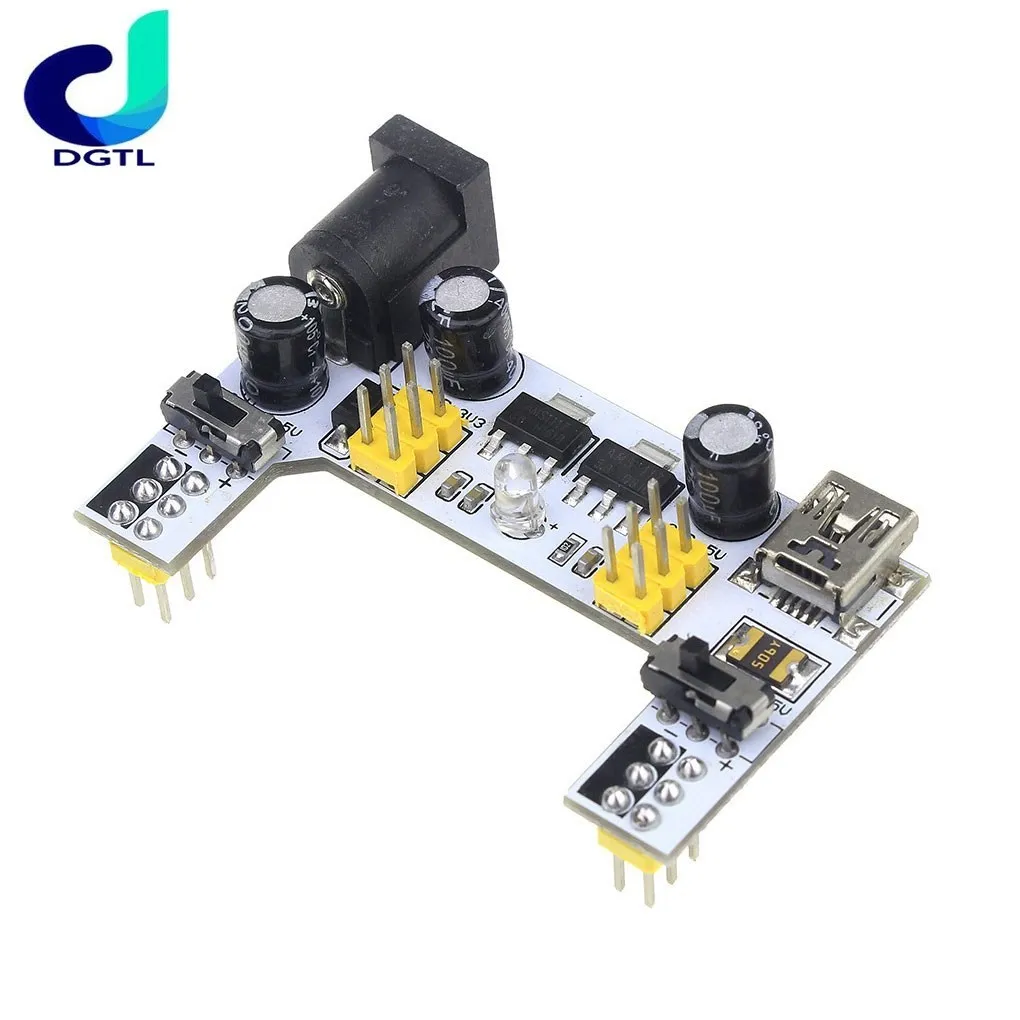 mb-102 브레드보드 전원 공급 장치 모듈/mb102 흰색 브레드보드 전용 전원 모듈 양방향 3.3V 5V MB-102 솔더리스 빵 보드