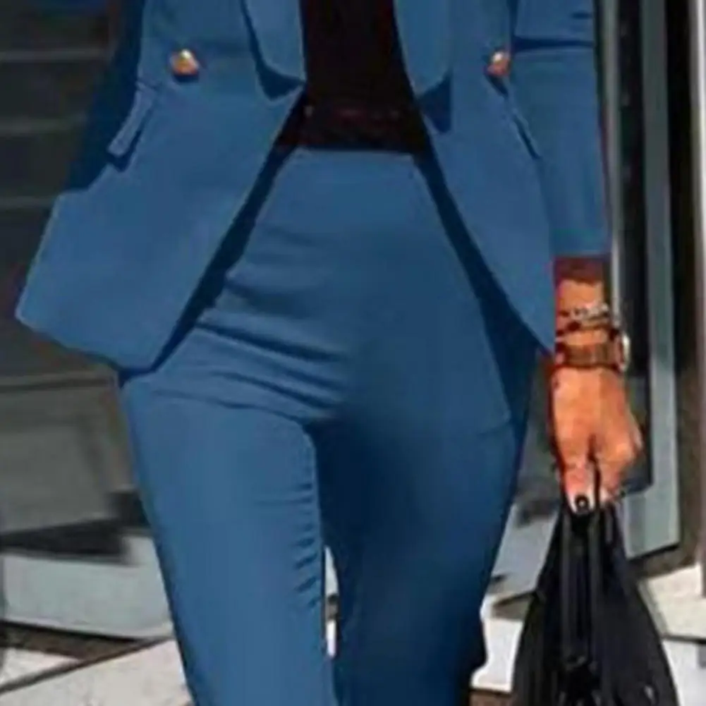 special occasion pant suits Plus Size Office Ladies Blue Pink 2 Two Piece Set Top and Pants Elegant Female Casual Business Matching Outfits Women Clothing special occasion pant suits